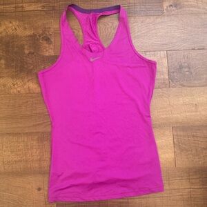 Nike Pro DriFit Fuchsia Racerback Workout Fitted Tank Top Women’s XL
